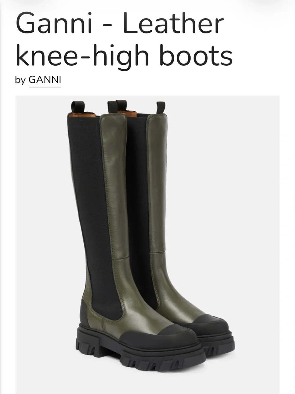 Ganni Knee-high chunky boot Sz 38